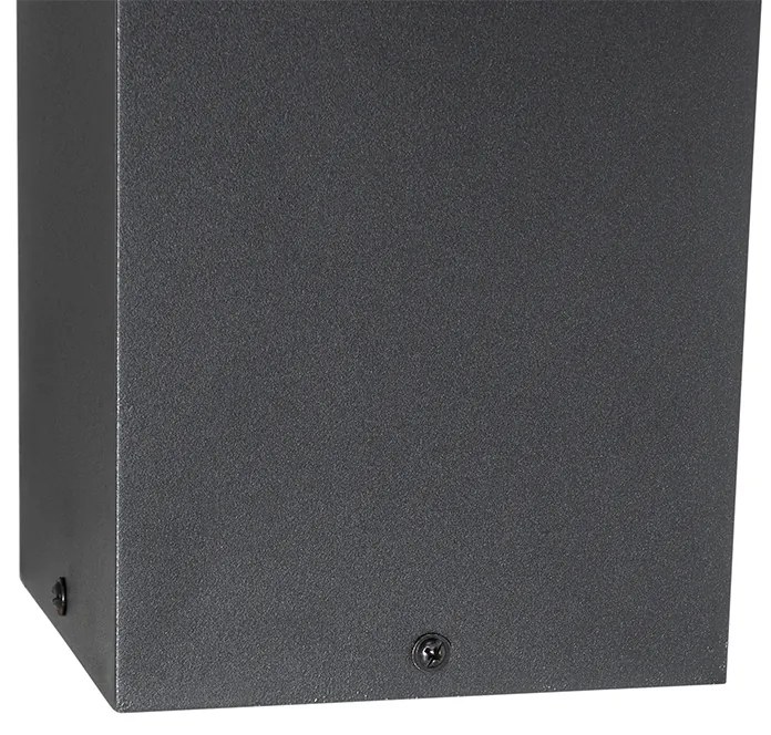 Lampă de podea pentru exterior neagră 40 cm cu lumină reglabilă și senzor solar - Charlotte