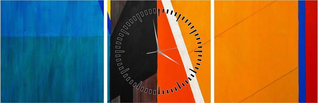 Tablou - Geometrie (cu ceas) (90x30 cm)