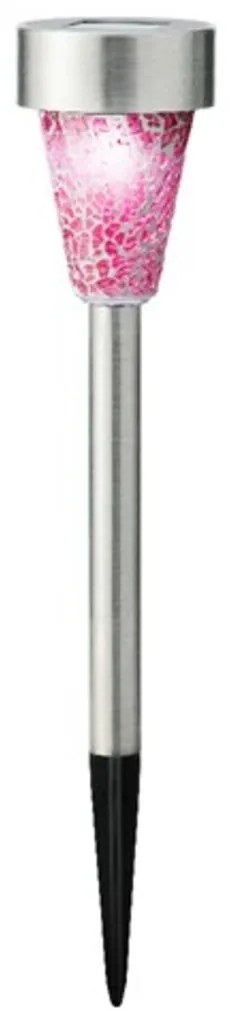 Lampa de gradina Stake, Lumineo, 7.3x28 cm, otel inoxidabil, roz