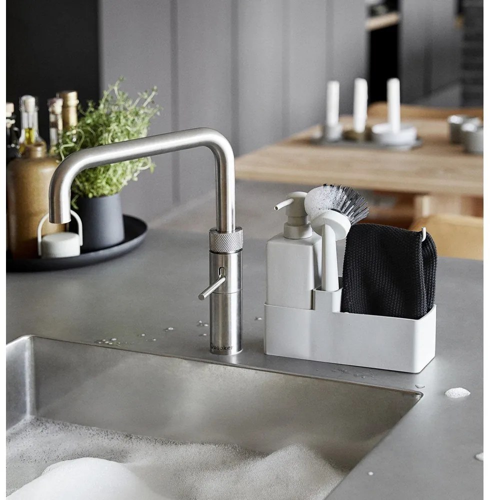 Suport pentru accesorii de spălat gri deschis din plastic/din silicon Singles – Zone