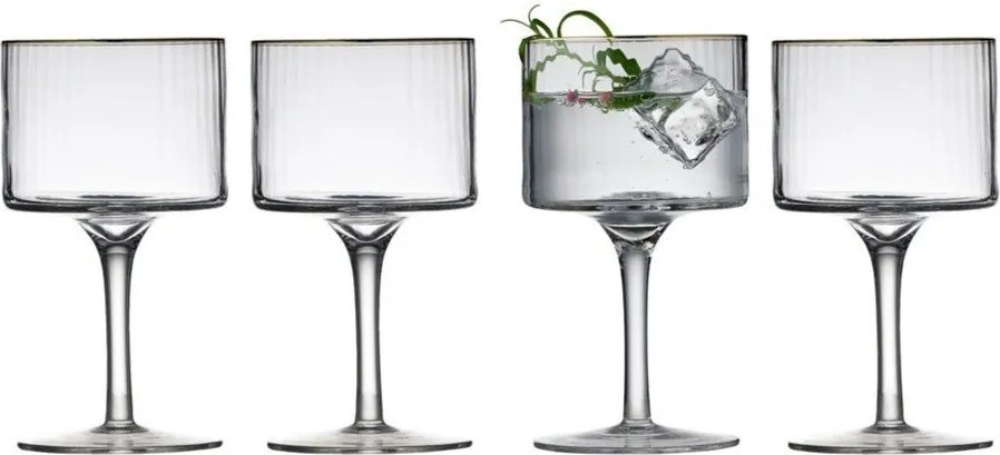 Set 4 pahare pentru gin &amp; tonic Lyngby Glas Palermo, 320 ml