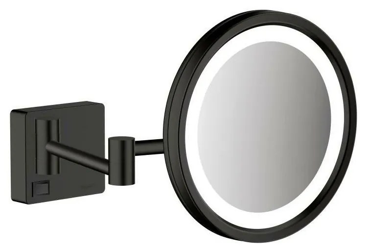 Oglinda Led pentru barbierit negru mat Hansgrohe AddStoris