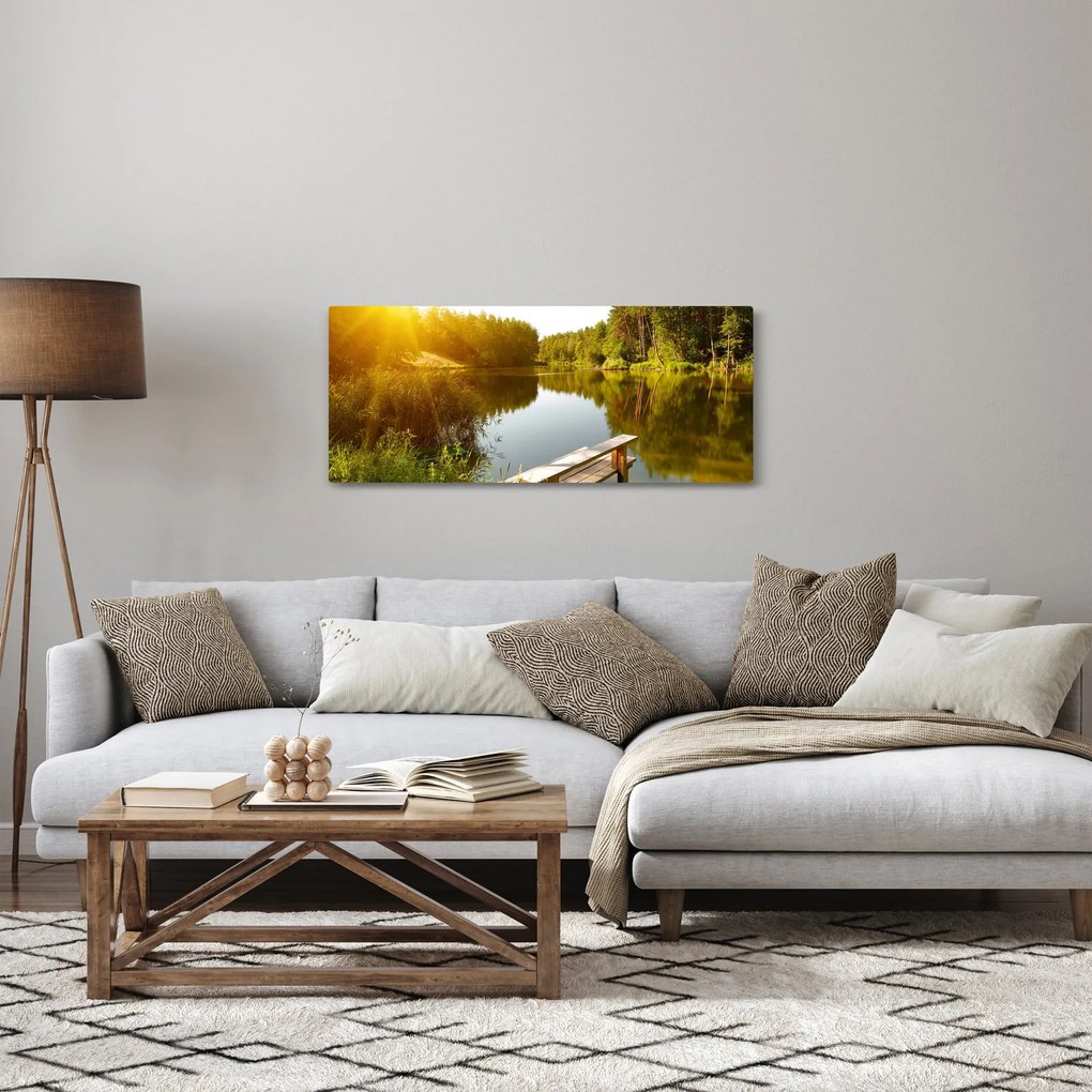 Tablou - Lac la munte (120x50 cm)