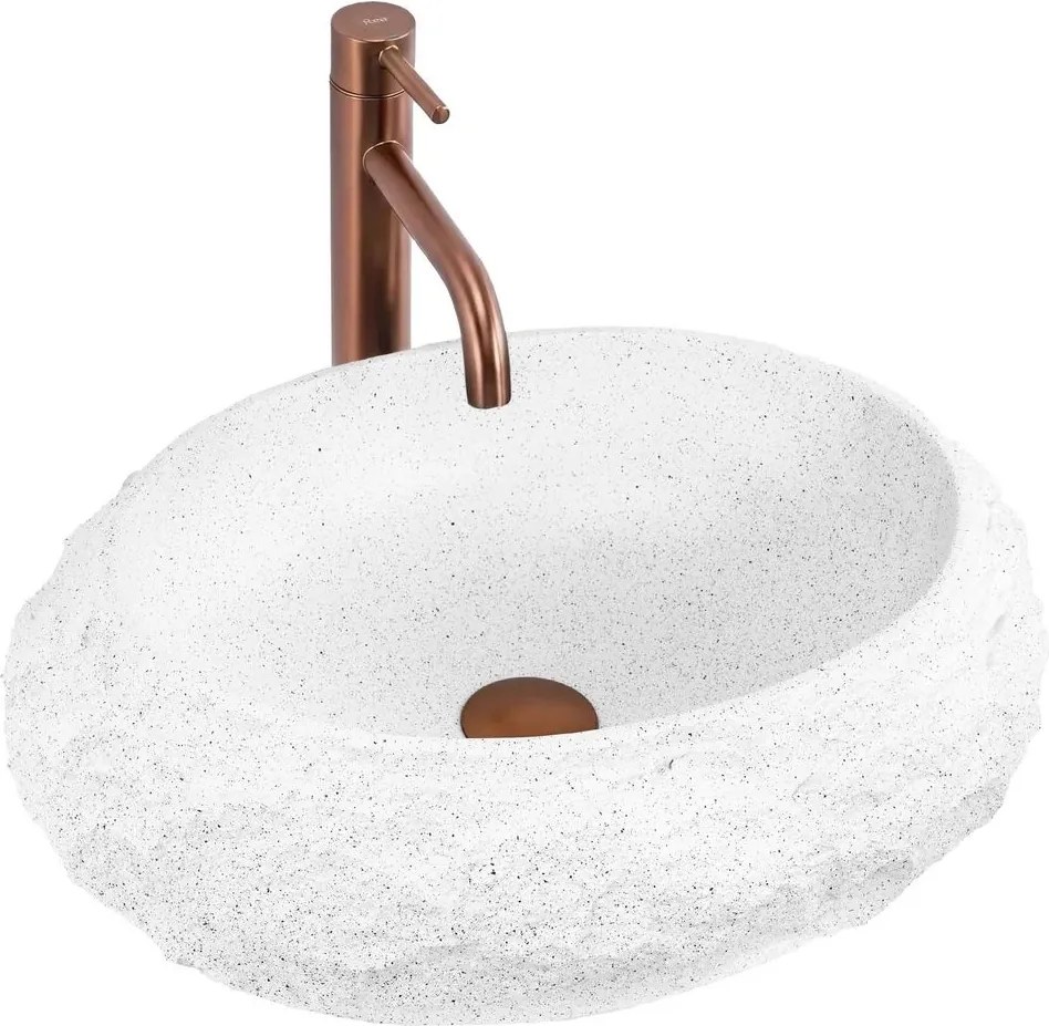 Lavoar compozit pe blat Rea Mika 50 cm gri mat