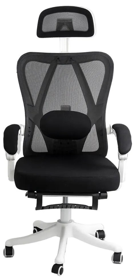 Scaun ergonomic OFF 428 negru, multiblock și suport picioare