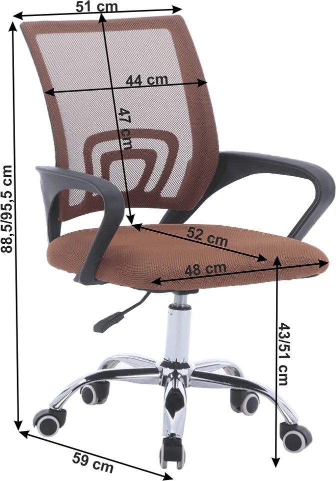 Scaun de birou, maro/negru, DEX 2 NEW