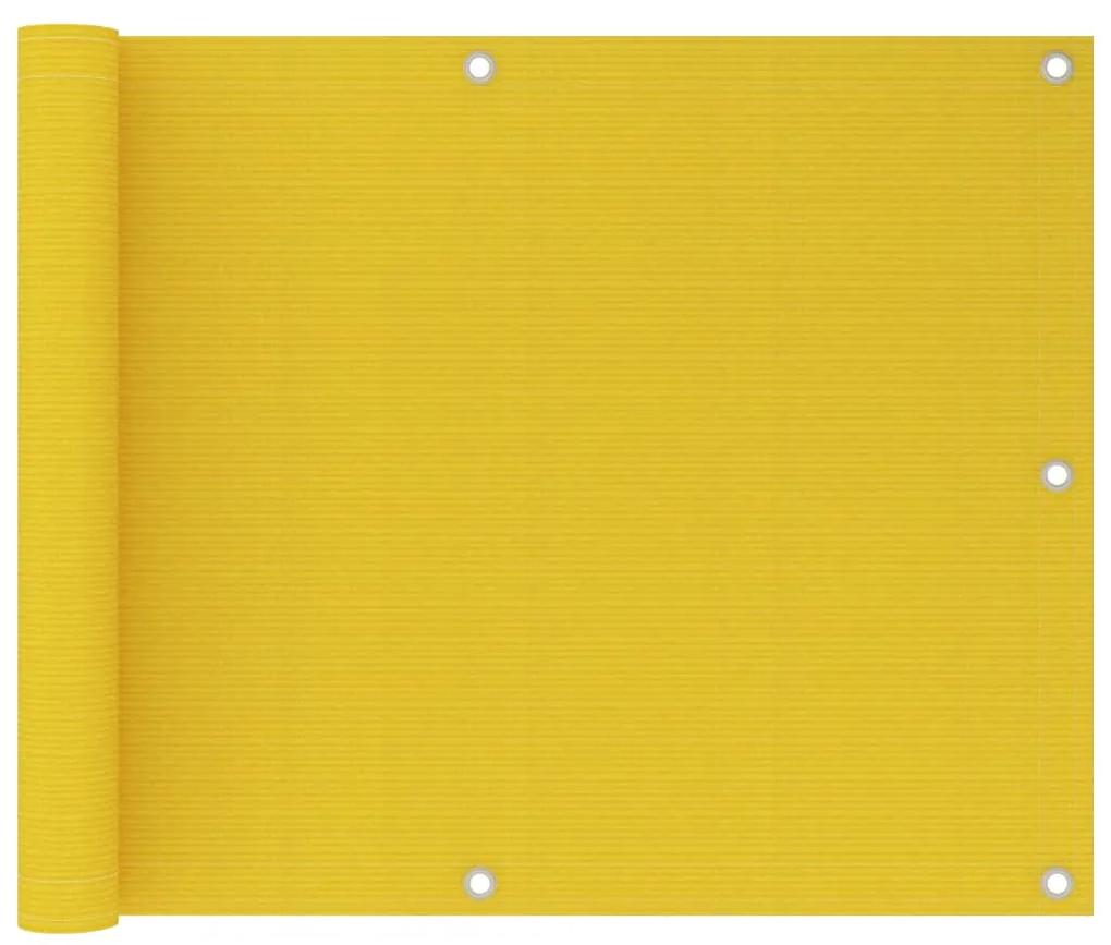 Paravan pentru balcon, galben, 75 x 600 cm, HDPE Galben, 75 x 600 cm