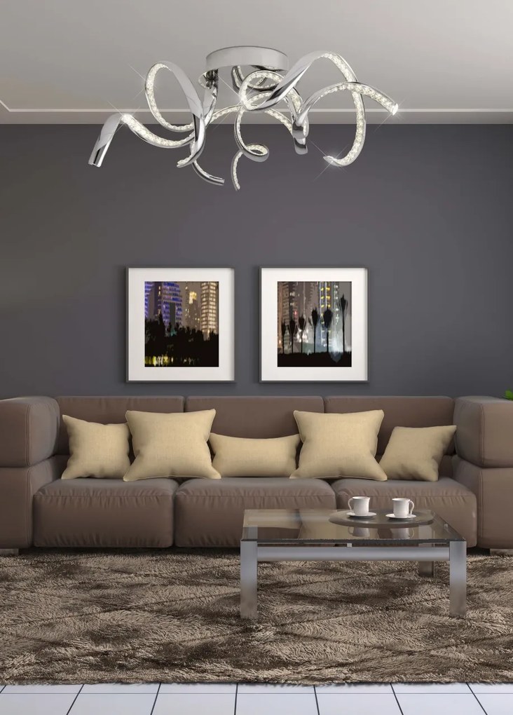 Lustra LED moderna design cromat Twirls 38W 9233-3CC SRT