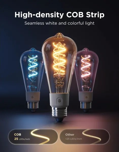 Govee-SET 2xLED RGBWW St bec inteligent MATTER ST64 E27/5W/230V 2700-6500K Wi-Fi