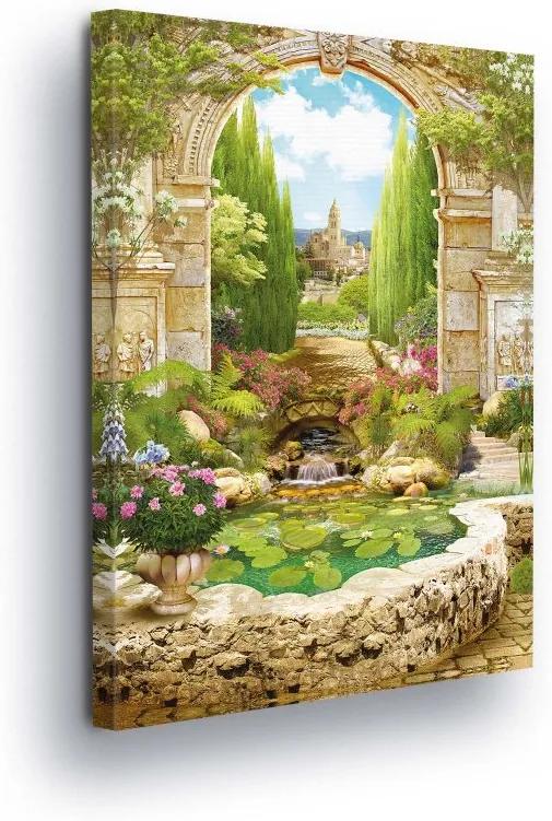 GLIX Tablou - Castle Garden 25x35 cm