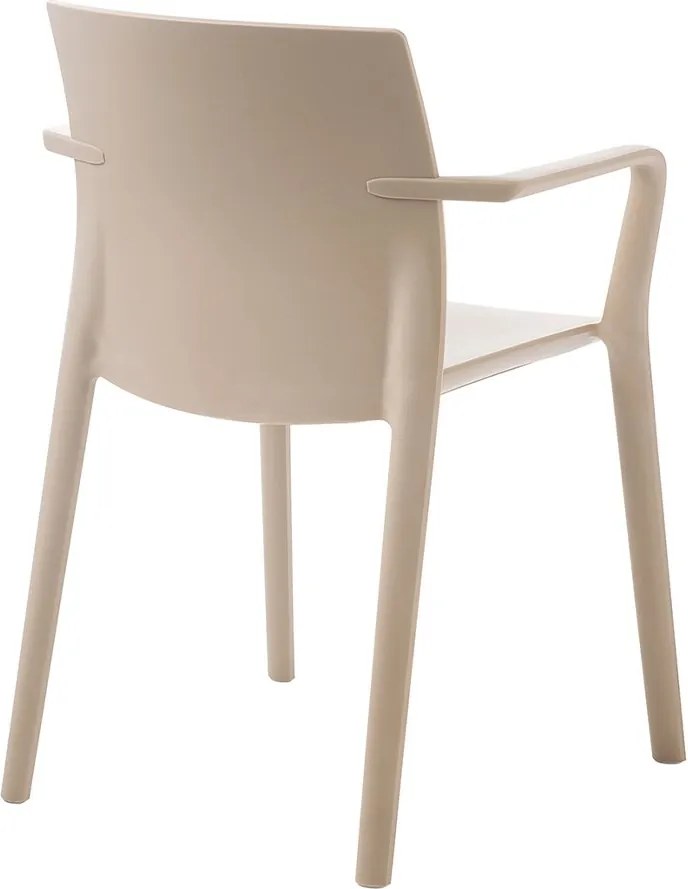 Klia lemn masiv – Scaun monobloc cu 4 picioare si brate