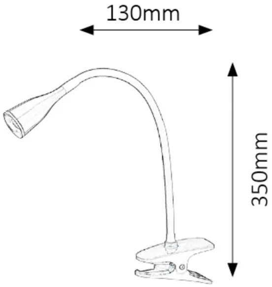 Rabalux 4196 - LED Lampă de masă cu clips JEFF 1xLED/4,5W/230V