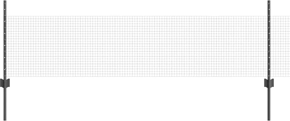 vidaXL Gard cu Stâlp Gri 0,5 x 10 m Oțel