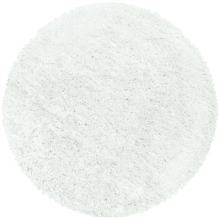 Covor alb rotund ø 160 cm Fluffy – Ayyildiz Carpets
