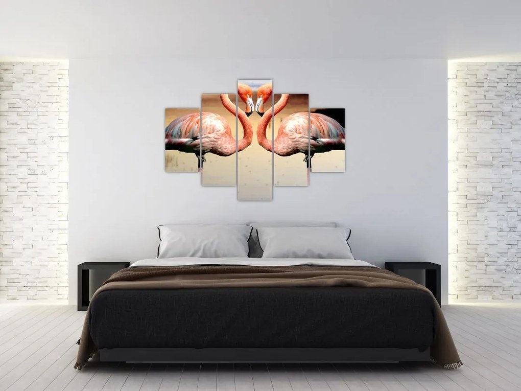 Tablou - doi flamemgo (150x105 cm)