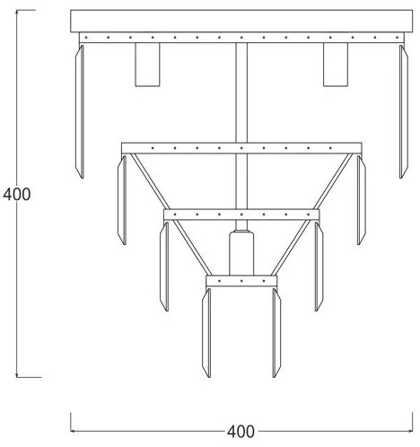 Lustra aplicata design deosebit AMEDEO, auriu FC17106/4+1 -GLD ZL