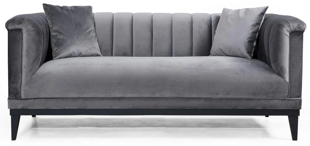 Canapea 2-locuri Trendy (gri închis + negru). 1106661