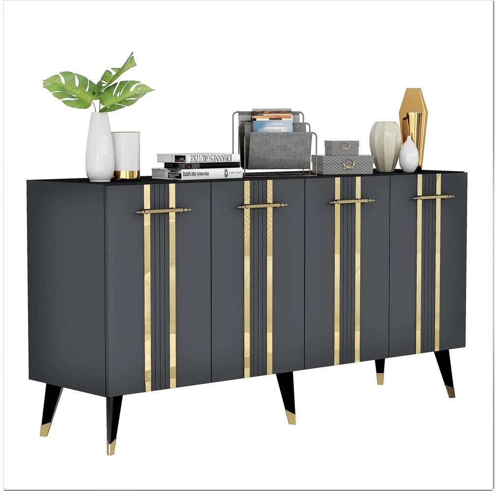 Dulap Pebine 1 (antracit + auriu) . 1093437