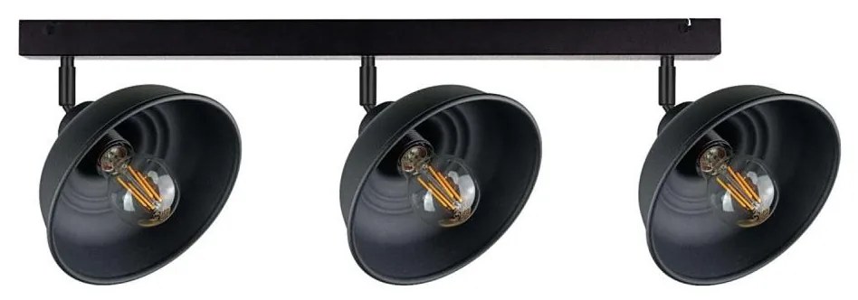 Spot FAUN 3xE27/60W/230V negru