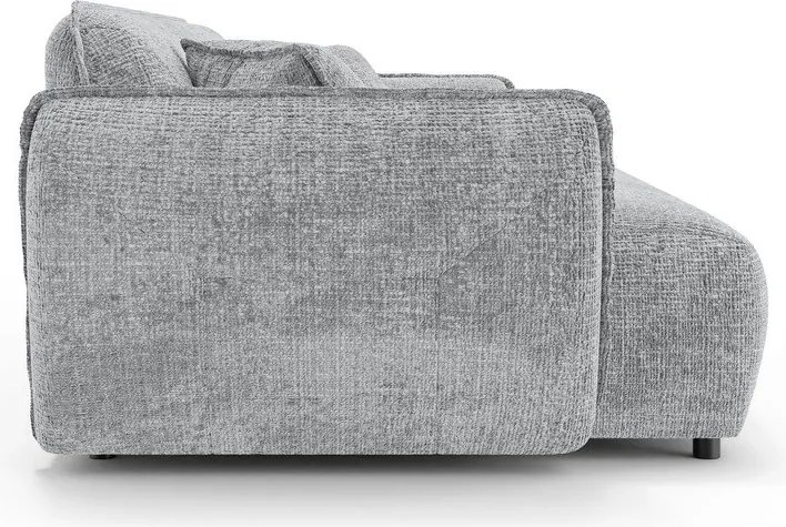 Canapea gri deschis cu tapițerie din chenille 250 cm Nelia Big – Ropez