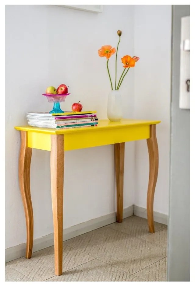 Masă Ragaba Console, lungime 85 cm, gri deschis