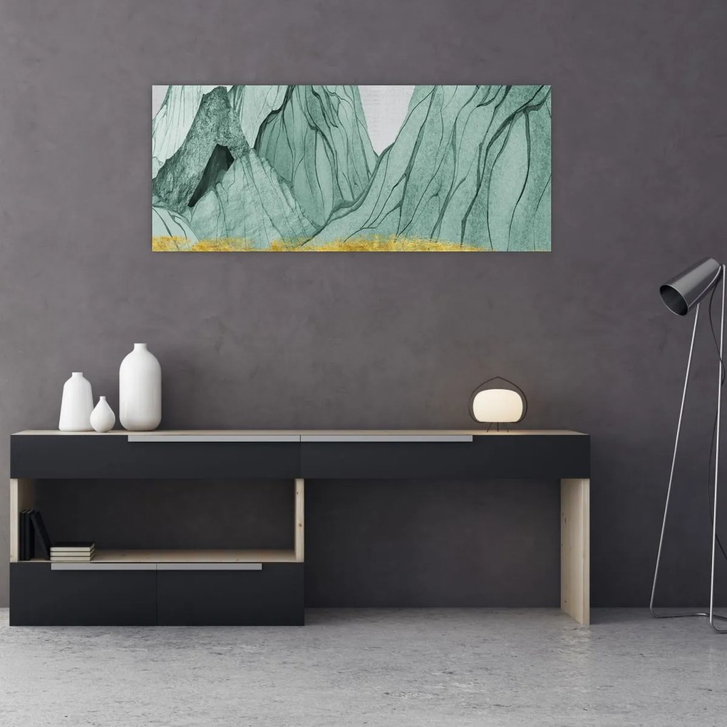 Tablou - Munții Smarald N⁰1 (120x50 cm)