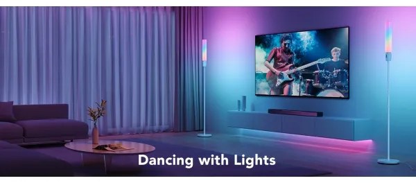 Lampadar LED dimabil Govee CYLINDER SMART RGBICWW 2200-6500K