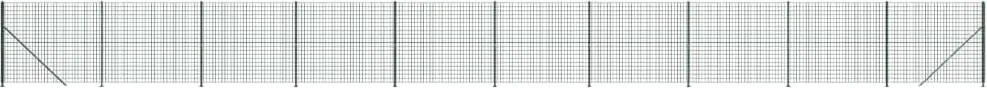 vidaXL Gard plasă de sârmă cu bordură, verde, 2,2x25 m