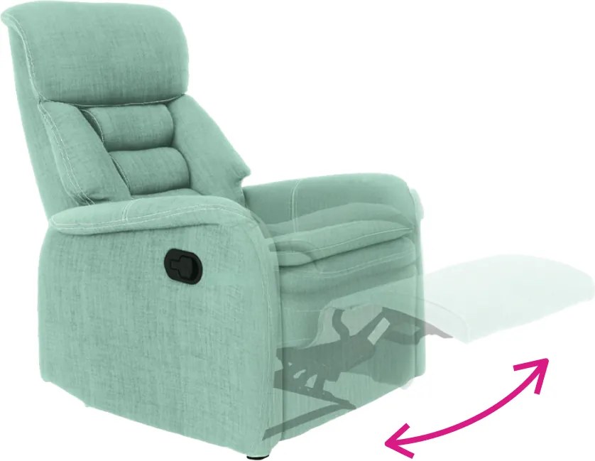 Fotoliu pentru relaxare, material textil mentol, KOMFY