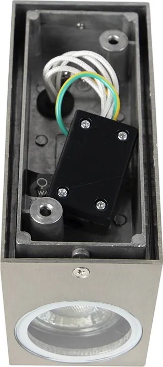 Aplică modernă din aluminiu cu 2 lumini IP44 - Baleno