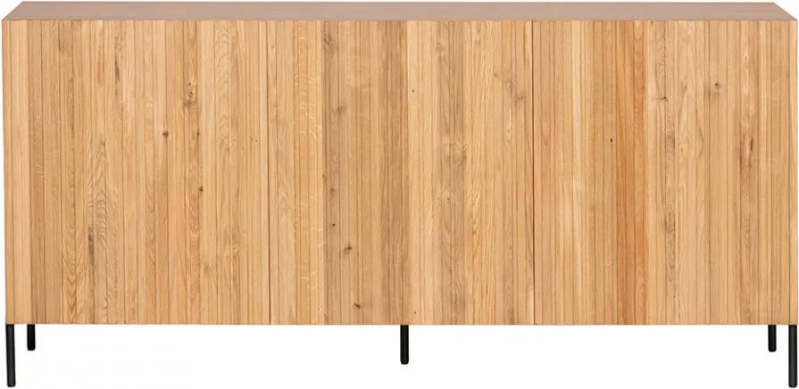 Bufet inferior maro din lemn de stejar 180 cm Gravure Woood