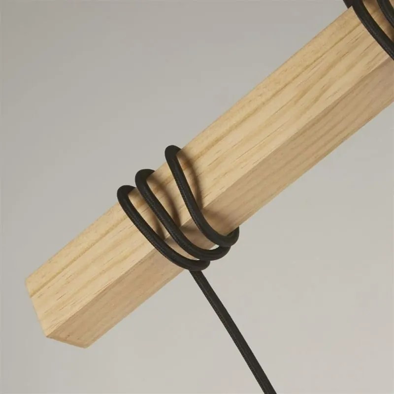 Lustra din lemn cu 6 pendule design rustic Woody