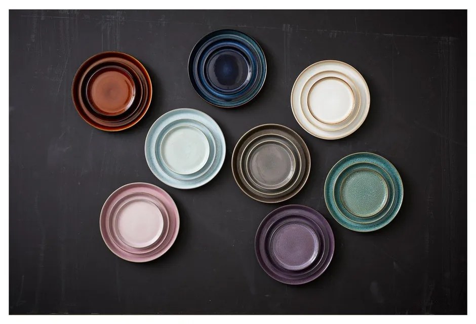 Farfurie neagră/albastră pentru desert din gresie ø 21 cm Gastro Dark Blue/Black – Bitz