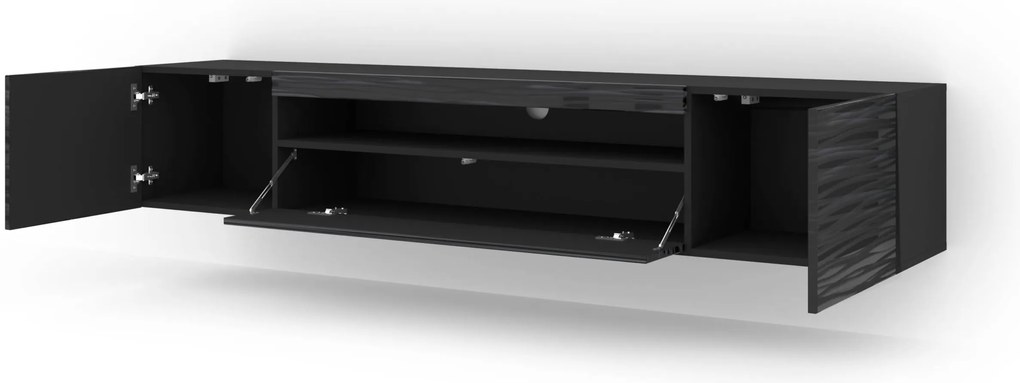 Masă TV Aurora 200 (sahara Negru) (cu iluminat LED). 1124868