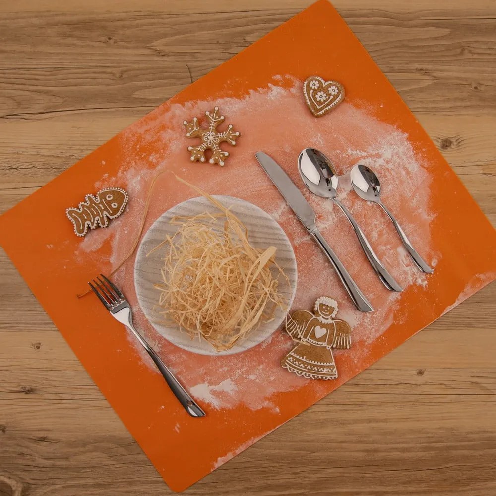 Tacâmuri argintii din oțel inoxidabil 24 buc. Shape – Orion