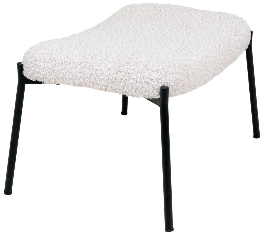 Taburet cu husă din blană artificială House Nordic Glasgow, alb