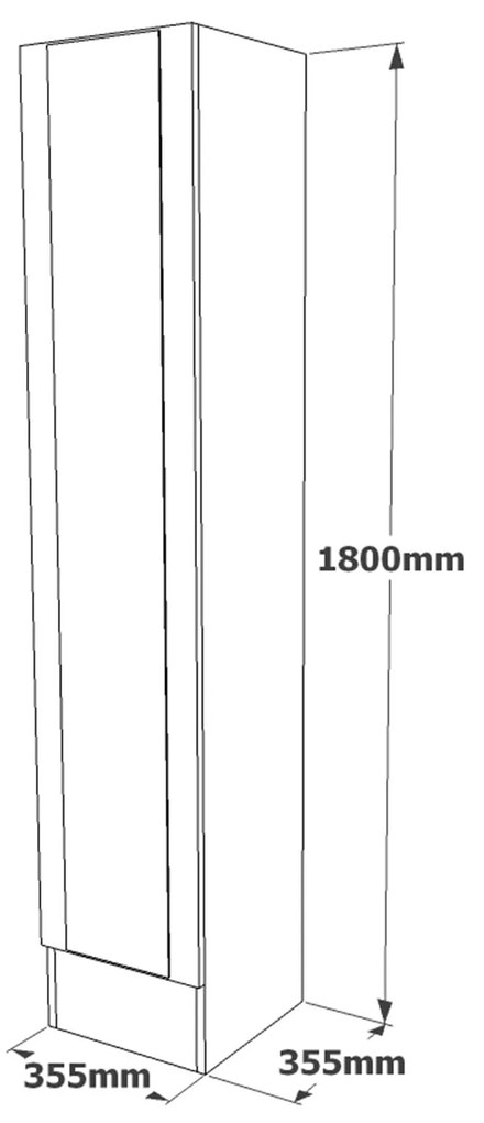 Pantofar Cuier Ortak cu oglinda, Stejar, 126 x 180 x 36 cm