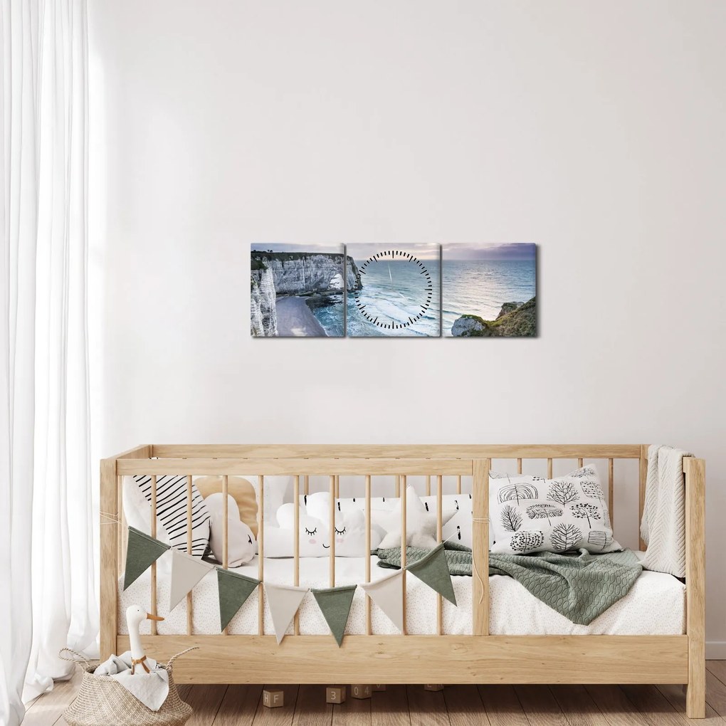 Tablou cu stânci (cu ceas) (90x30 cm)