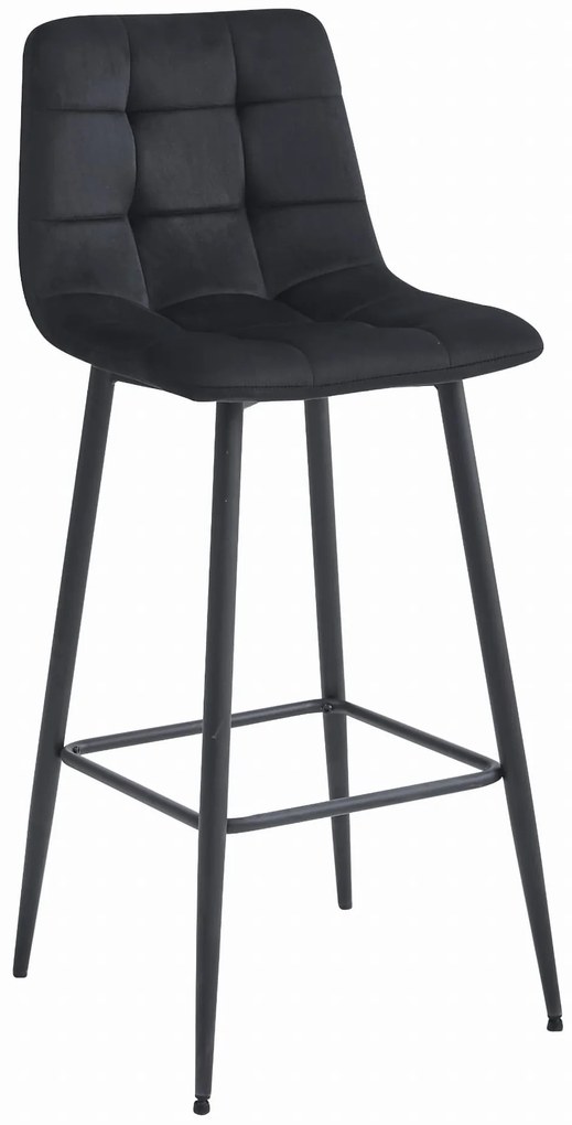 Scaun Bar Simon Catifea Neagra