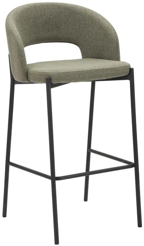 Set 2 scaune de bar verzi din stofa si lemn de Pin, 50x52x99 cm, Helsinki Mauro Ferretti