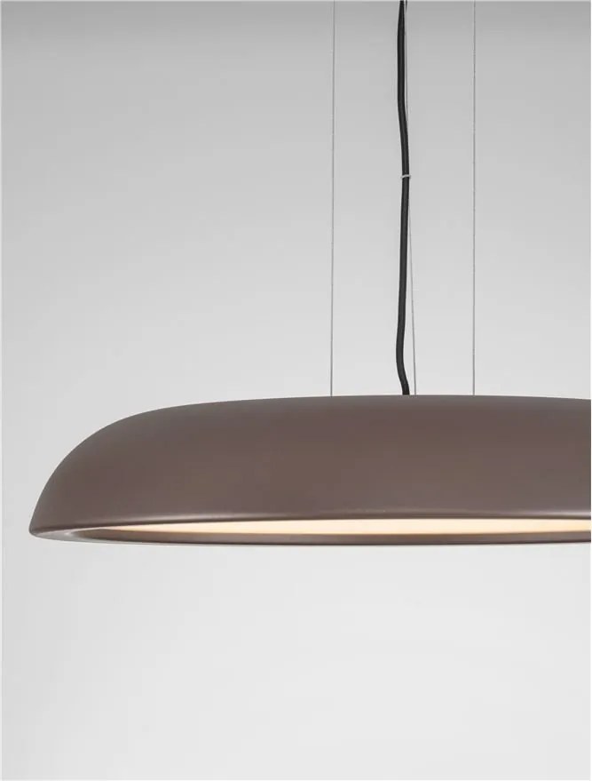 Lustra LED suspendata stil modern FELICIA maro 60cm