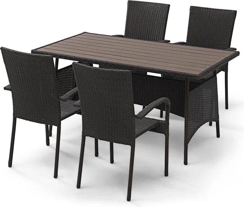 Set mobilier de grădină pentru dining AVENBERG TAVOLO maro