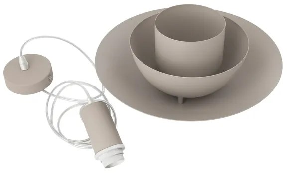 Lustră suspendată pe cablu FERRO 1xE27/15W/230V gri