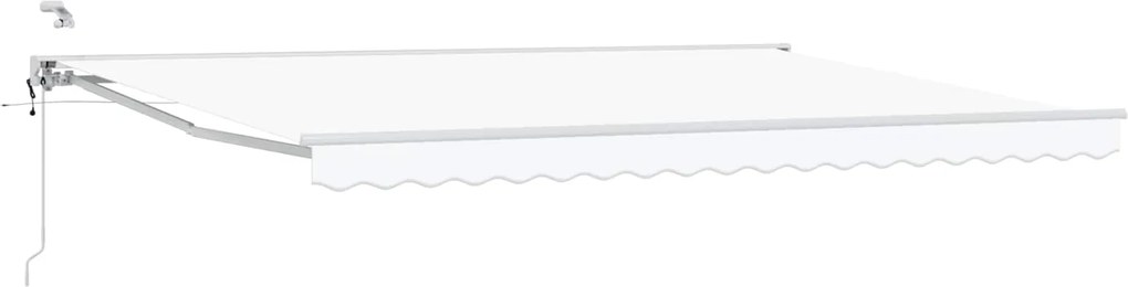 vidaXL Cort electric retractabil Alb 4 × 3 m Poliester cu acoperire PU