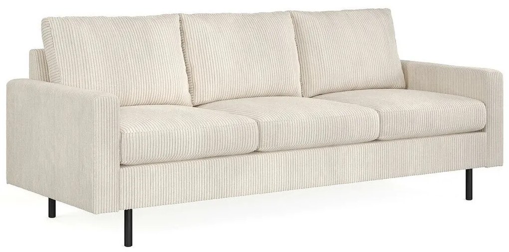 Canapea Seattle N101Numărul de locuri: 3, Beige, 200x79x80cm, 52 kg, Tapiterie, Picioare: Metal