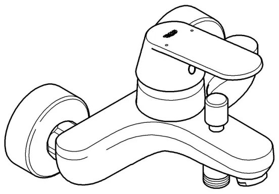 GROHE 32831000 - Baterie pentru cadă EUROSMART COSMOPOLITAN DN 15, crom lucios