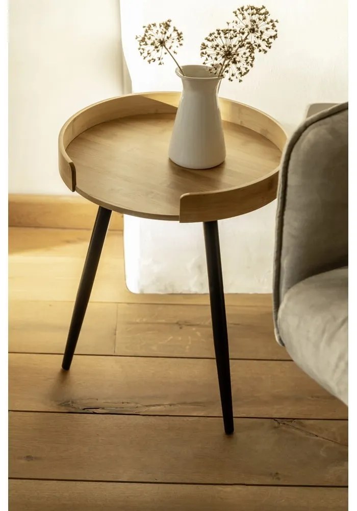 Măsuță auxiliară rotundă din bambus ø 40 cm Loft – Wenko