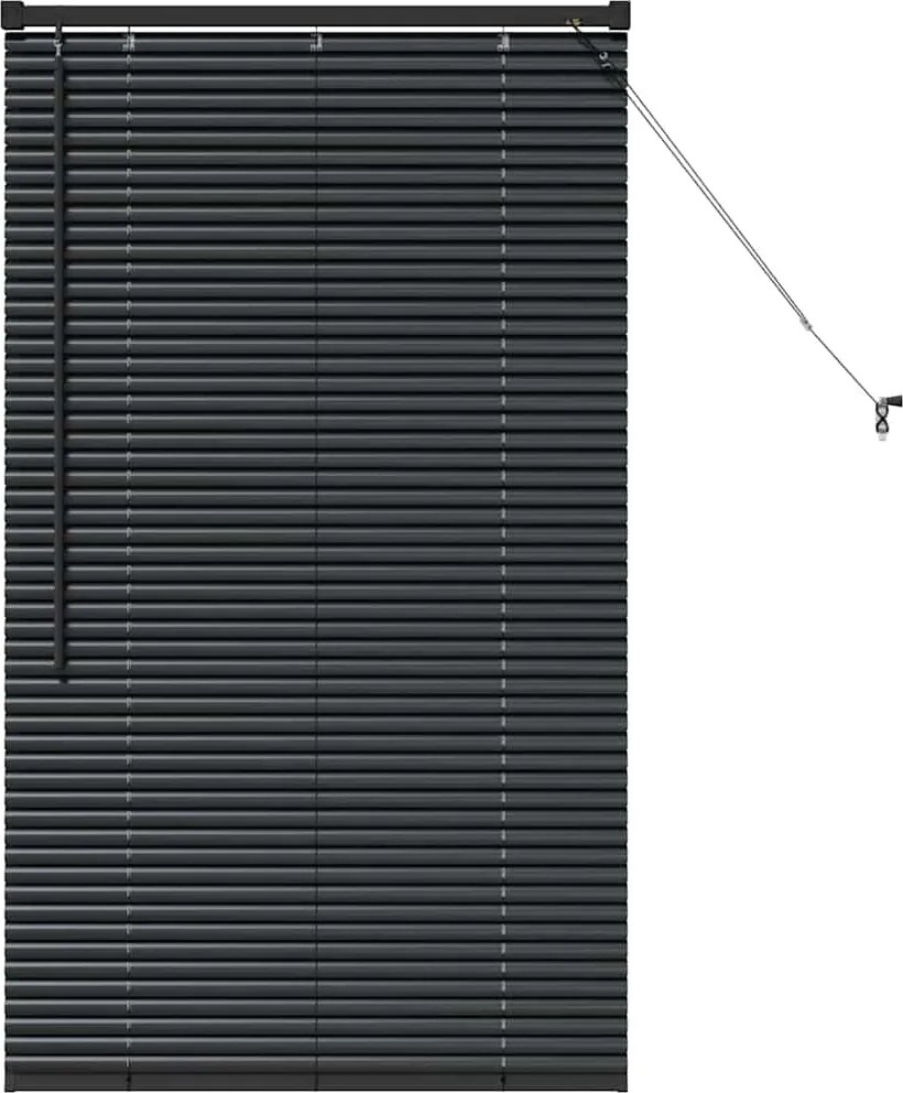 vidaXL Jaluzele venetiene Manual Negru 130 x 80 cm Aluminiu