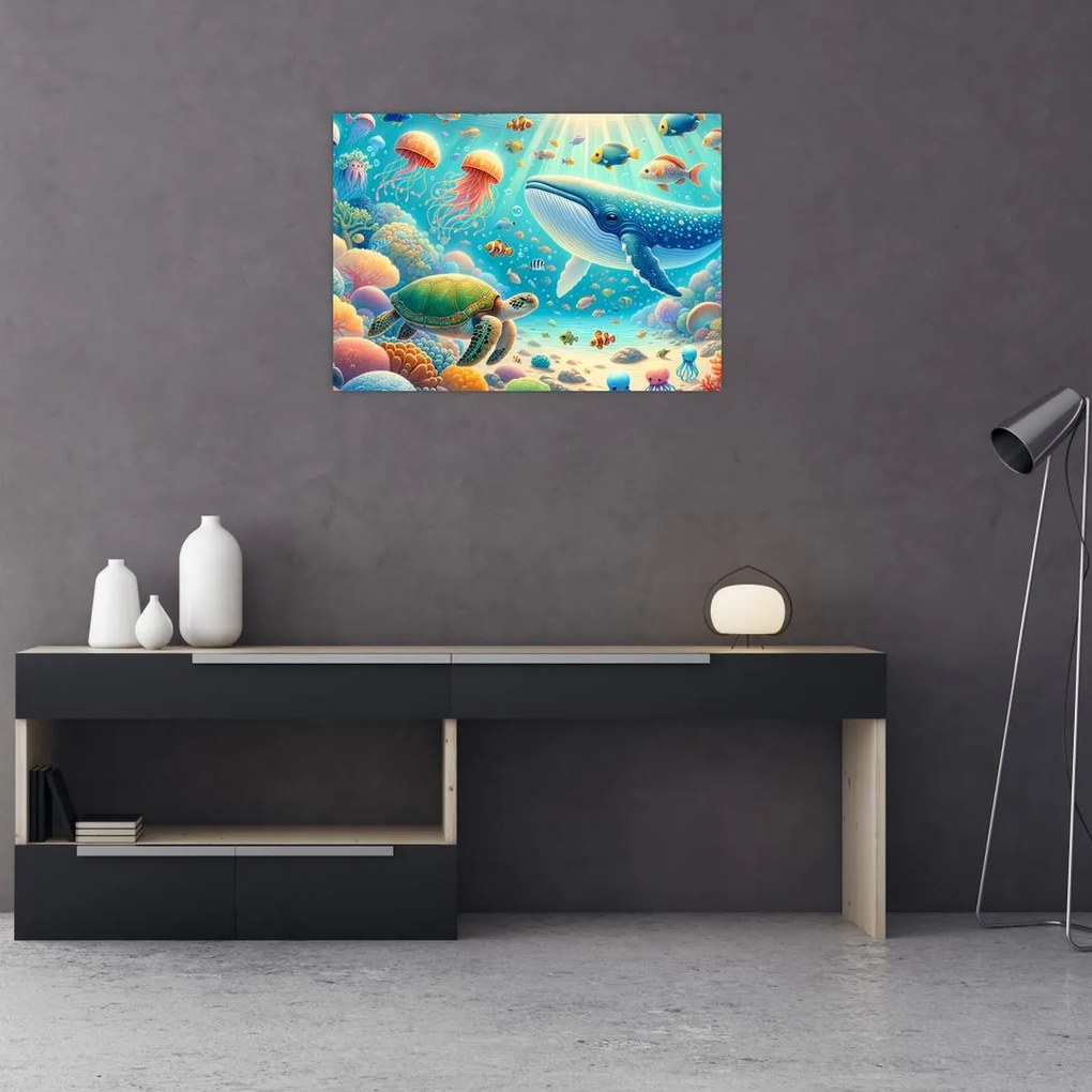 Tablou - Lumea sub apă (70x50 cm)