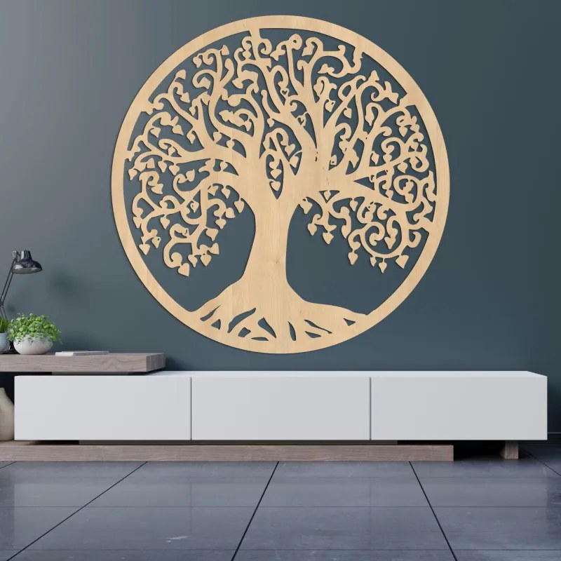 SENTOP | Tablou de perete din lemn sculptat copac al vieții - ARBOR